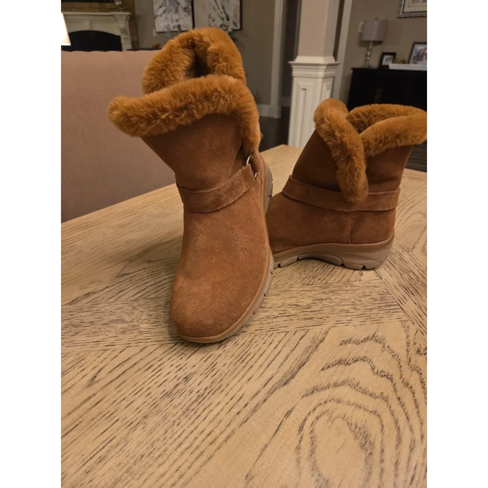 Skechers Slip-Ins Boots Easy Going Casually Perfect Women's 8M Brown Chestnut
